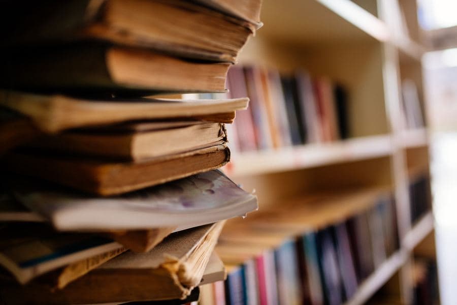 Library shelves